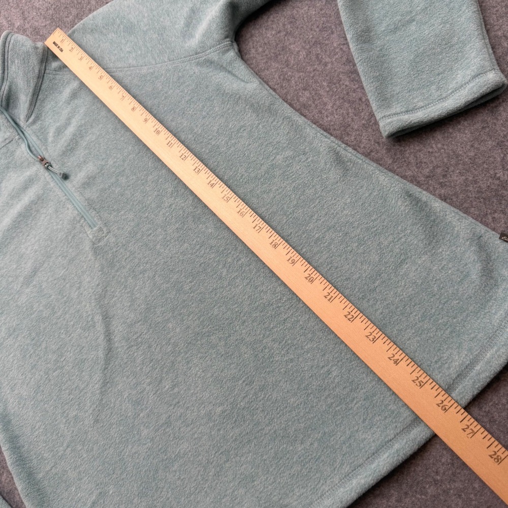Eddie Bauer Womens Quarter Zip Fleece Pullover Heathered Green Size M - Picture 6 of 7